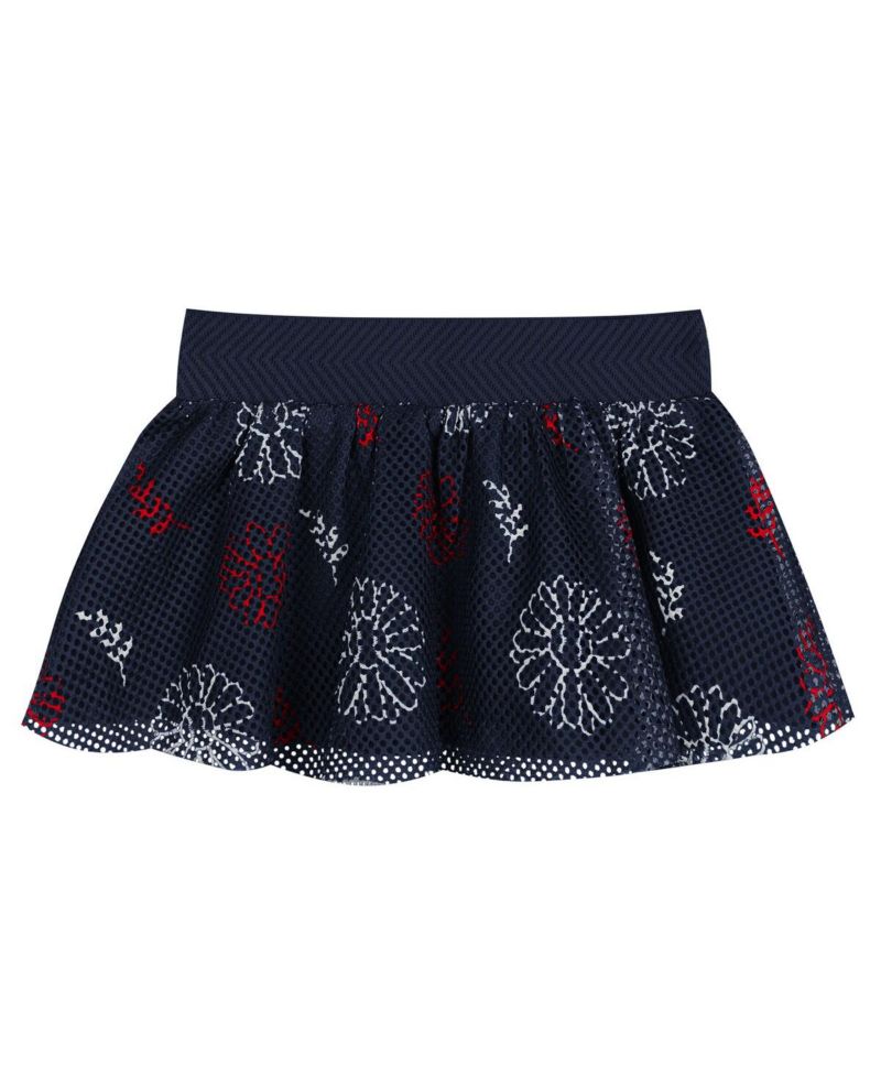 Newborn 3-Piece White/Navy Cleveland Guardians Sweet Catcher Bodysuit, Headband and Skirt Set