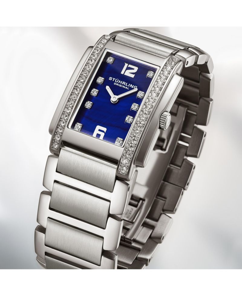 Women s 4089.2 Serafine Rectangular Quartz Watch, Mother-of-Pearl Dial & Swarovski Crystal Bezel