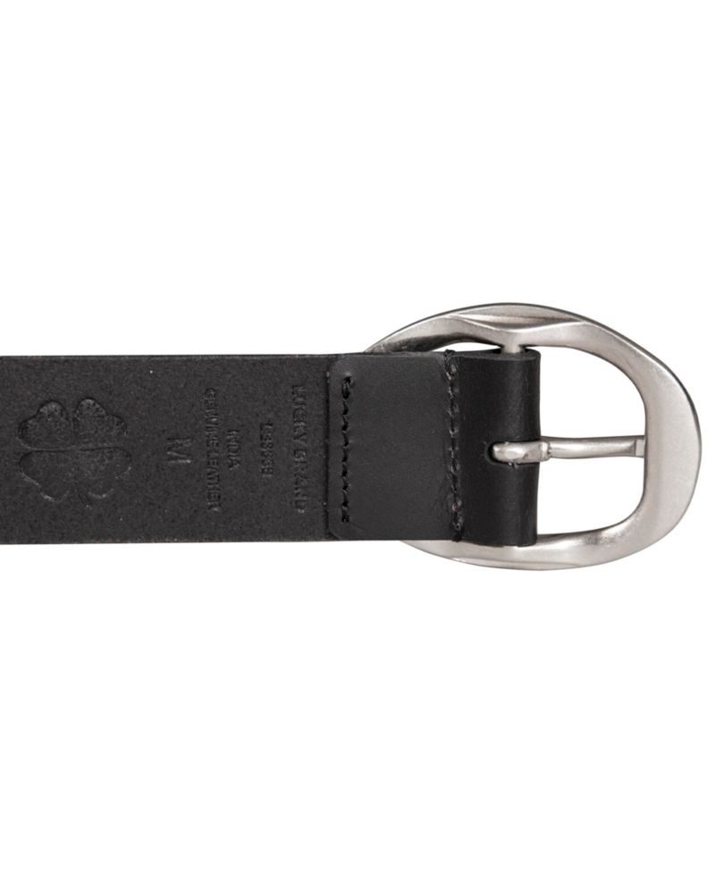 Women's Oval Center Bar Buckle Leather Belt