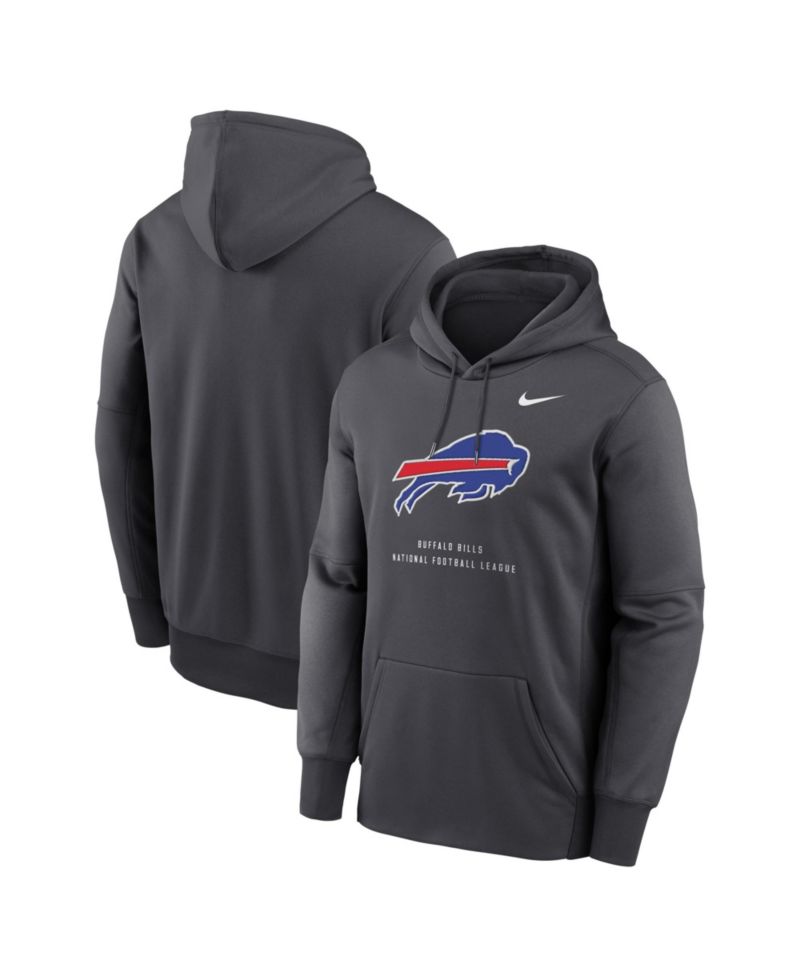 Men's Charcoal Buffalo Bills Toss Sweep Therma-FIT Hoodie