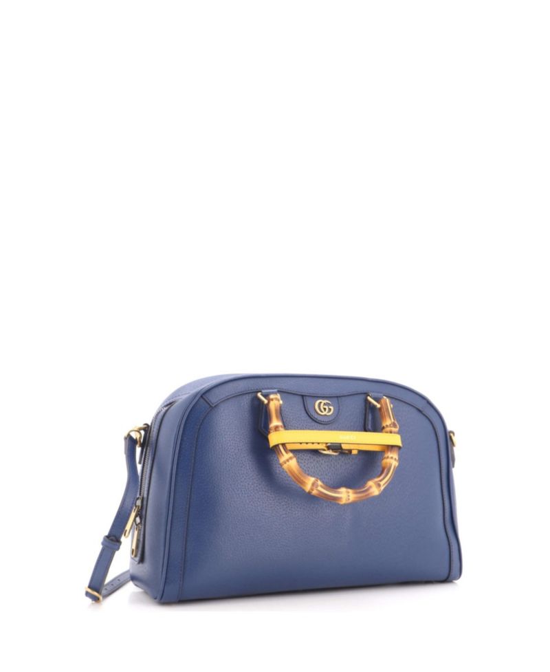 Medium Diana NM Bamboo Handle Duffle Bag Leather