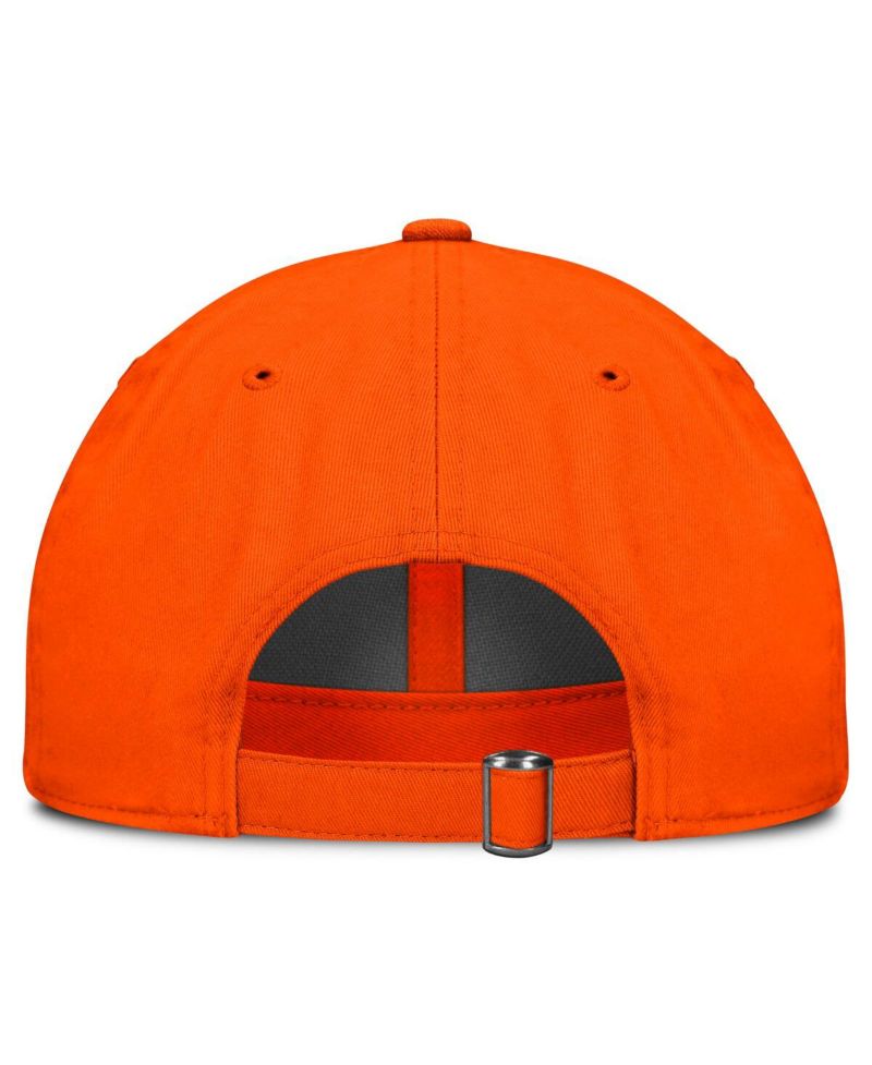 Men's Orange Clemson Tigers Team Logo Washed Adjustable Hat