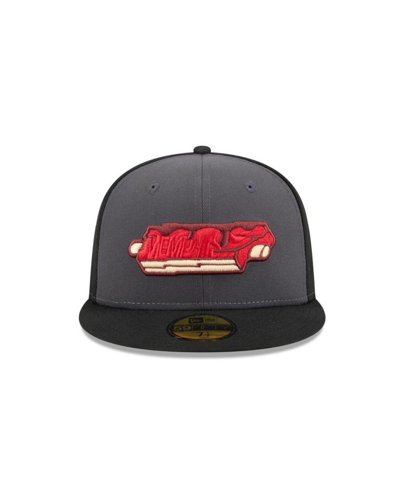 Men's Gray Memphis Redbirds Theme Nights 59FIFTY Fitted Hat