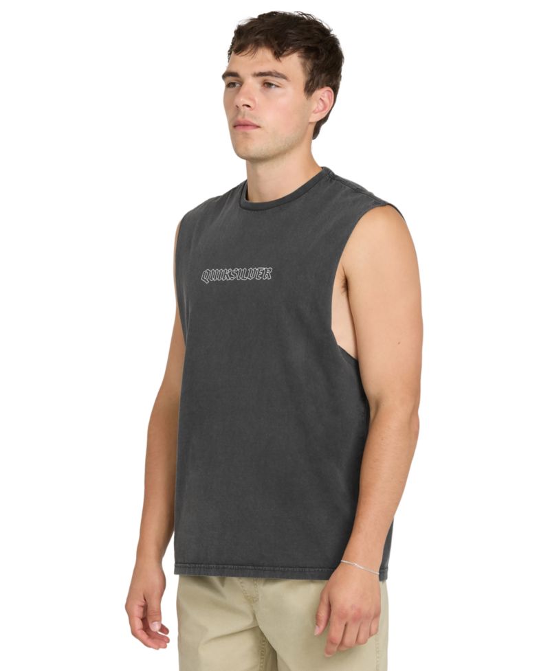 Men's Acid-Wash Sleeveless Tank Top