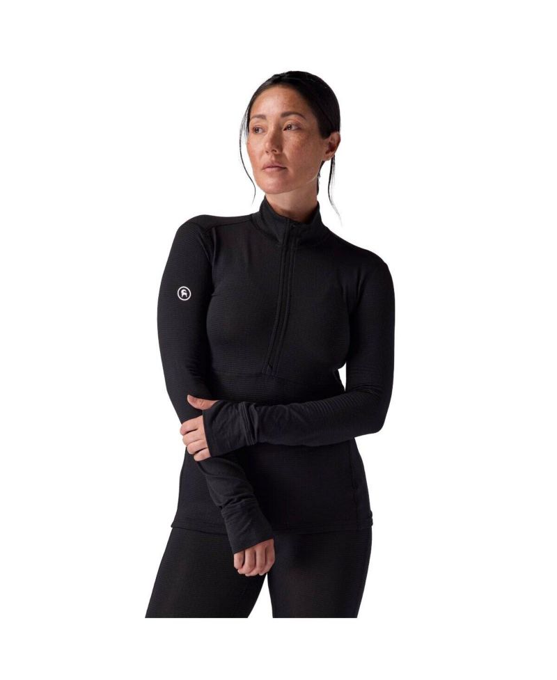 Women's Pines Microgrid Ultra-Lt Baselayer 1/4-Zip Top Lightweight Long Underwear Tops