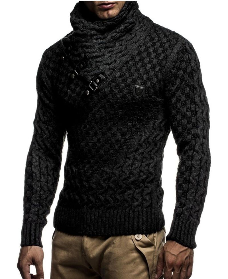 Men's Chunky Knit Pullover Sweater