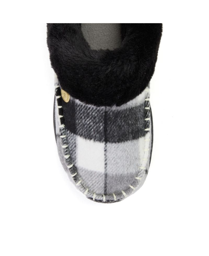 Women's Nyla Plaid Moc Toe Clog Slippers