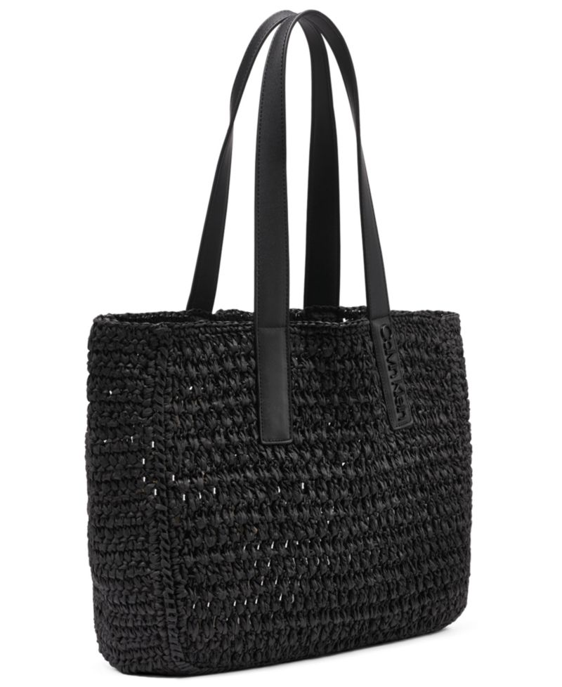 Joan Raffia Tote with Interior Pouch