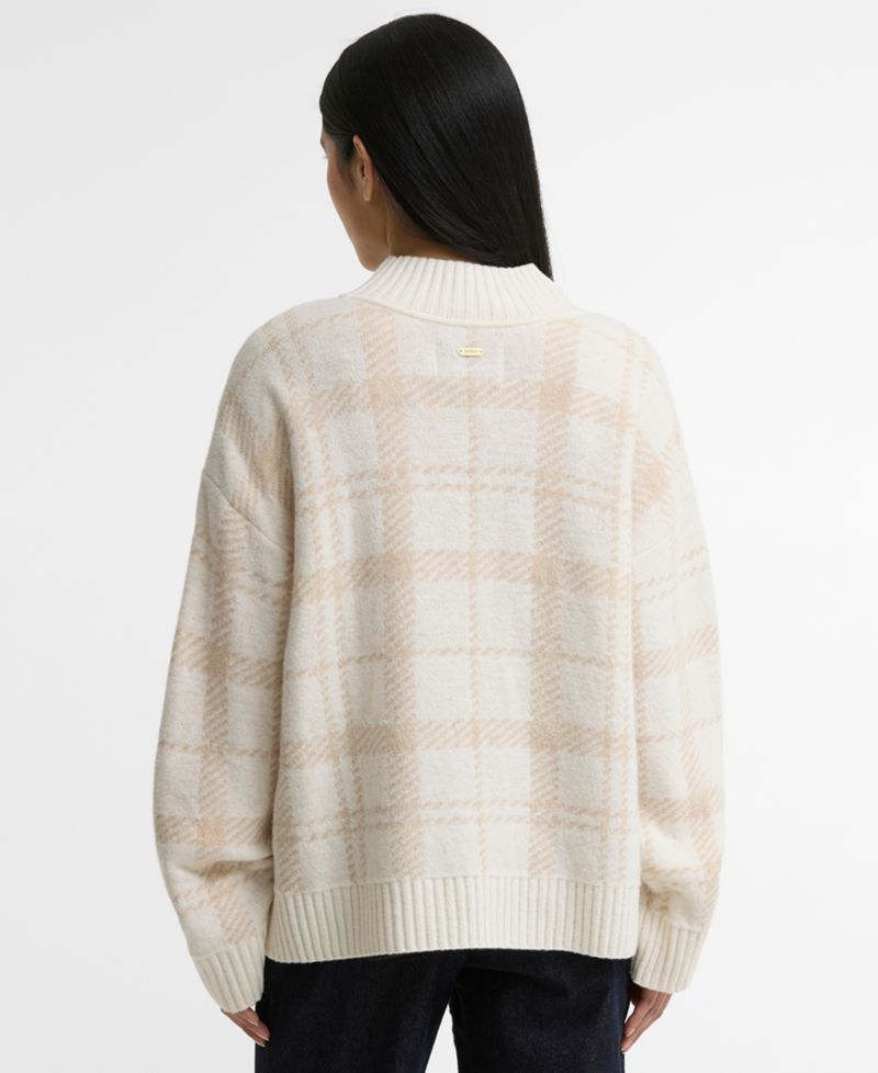 Women's Delilah Mock Neck Tartan Wool-Blend Sweater