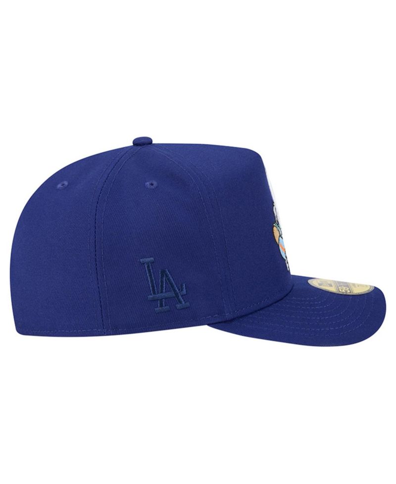 Men's Dark Blue Los Angeles Dodgers Cartoon A-Frame 59FIFTY Fitted Hat