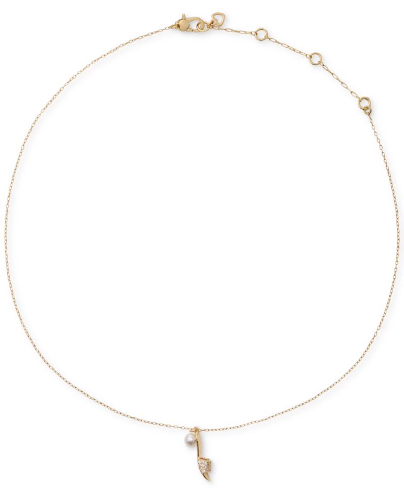 Cubic Zirconia and Imitation Pearl Life of The Party Necklace