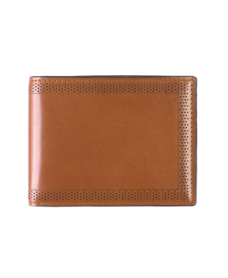 Men's Perforated Edge Billfold Wallet