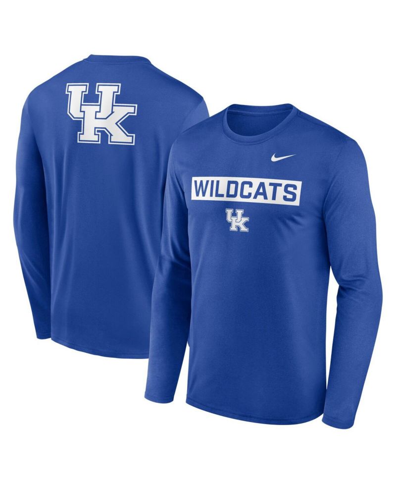 Men's Royal Kentucky Wildcats Primetime Campus 2-Hit Legend Dri-FIT Long Sleeve T-Shirt