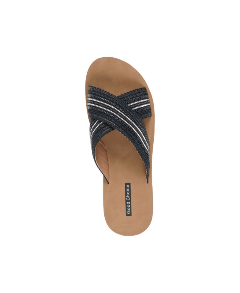 Women's Robyn Embellished Crisscross Strap Wedge Sandals