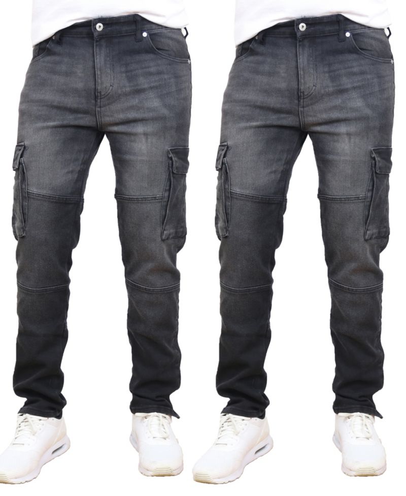 Men's 2-Pack Stretch Cargo Pocket Jeans