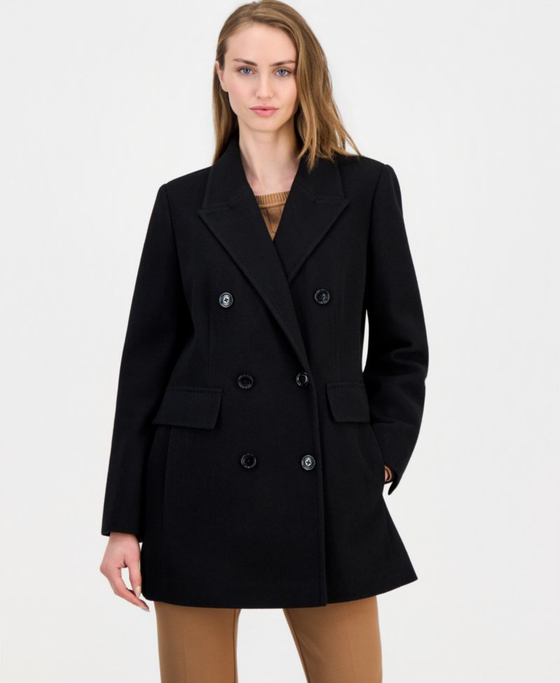 Petite Double-Breasted Peacoat, Created for Macy's