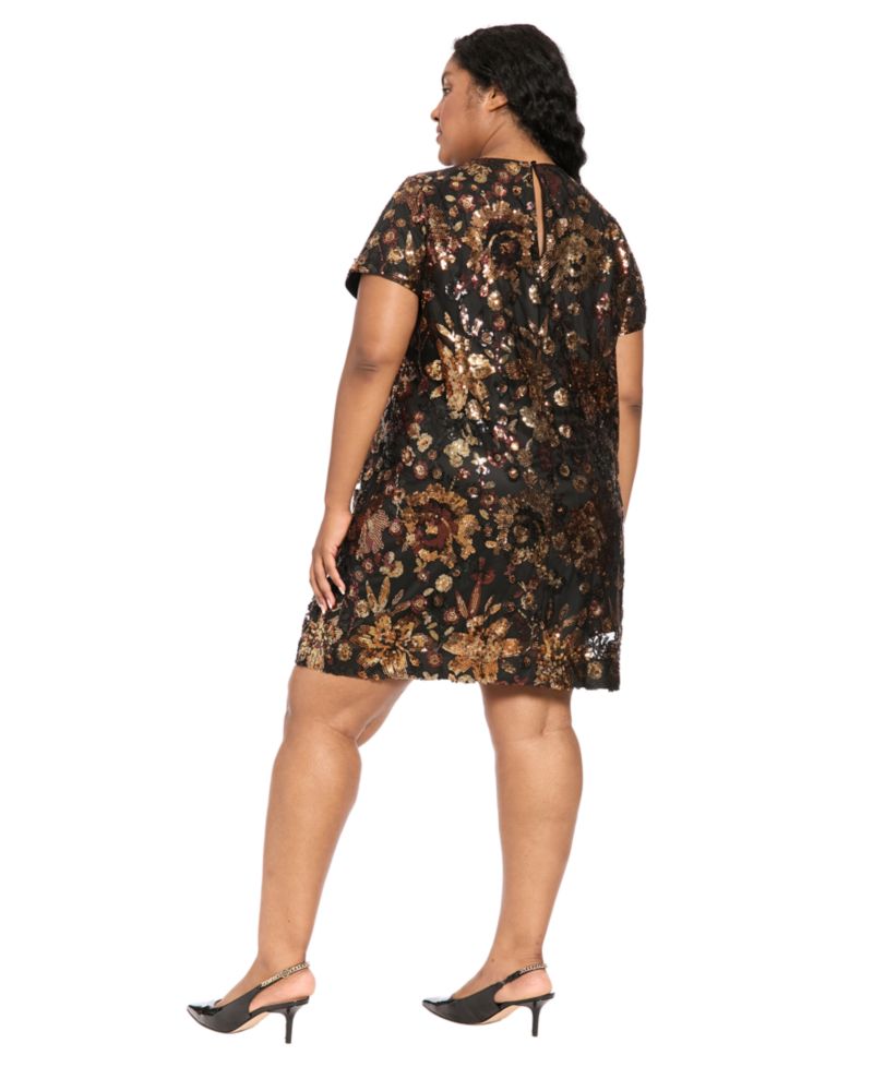 Plus Size Sequin Shift Dress