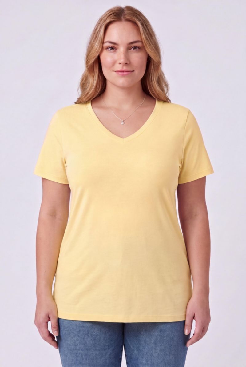 Plus Size Within Perfect Short-Sleeve V-Neck Tunic