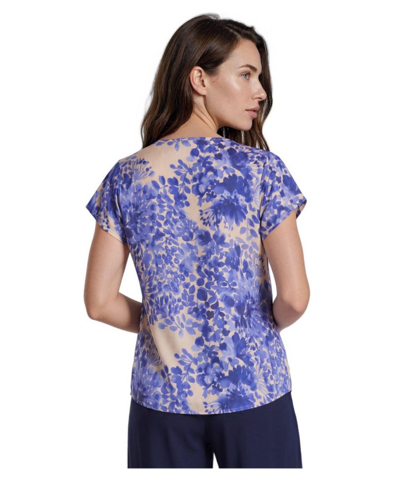 Women's Mala Floral Short-Sleeve Pull-On Blouse