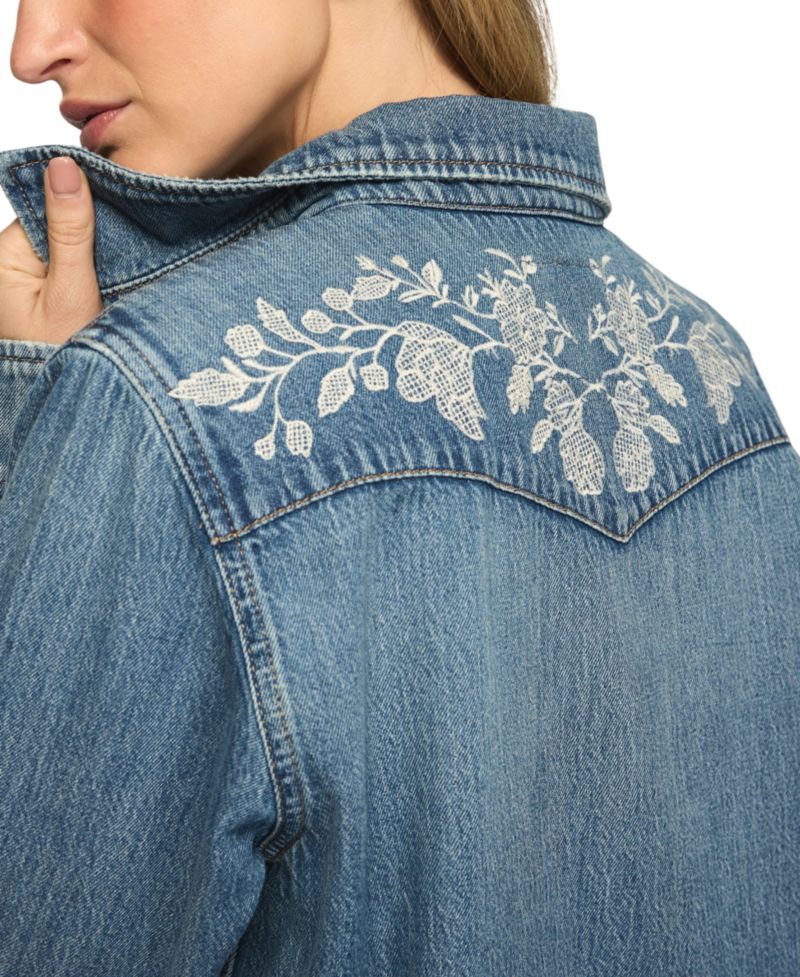 Women's Long-Sleeve Denim Western Shirt