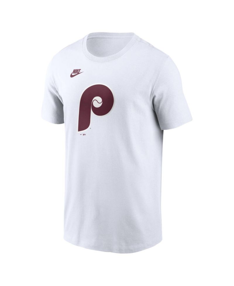 Men's White Philadelphia Phillies Cooperstown Collection Logo T-Shirt