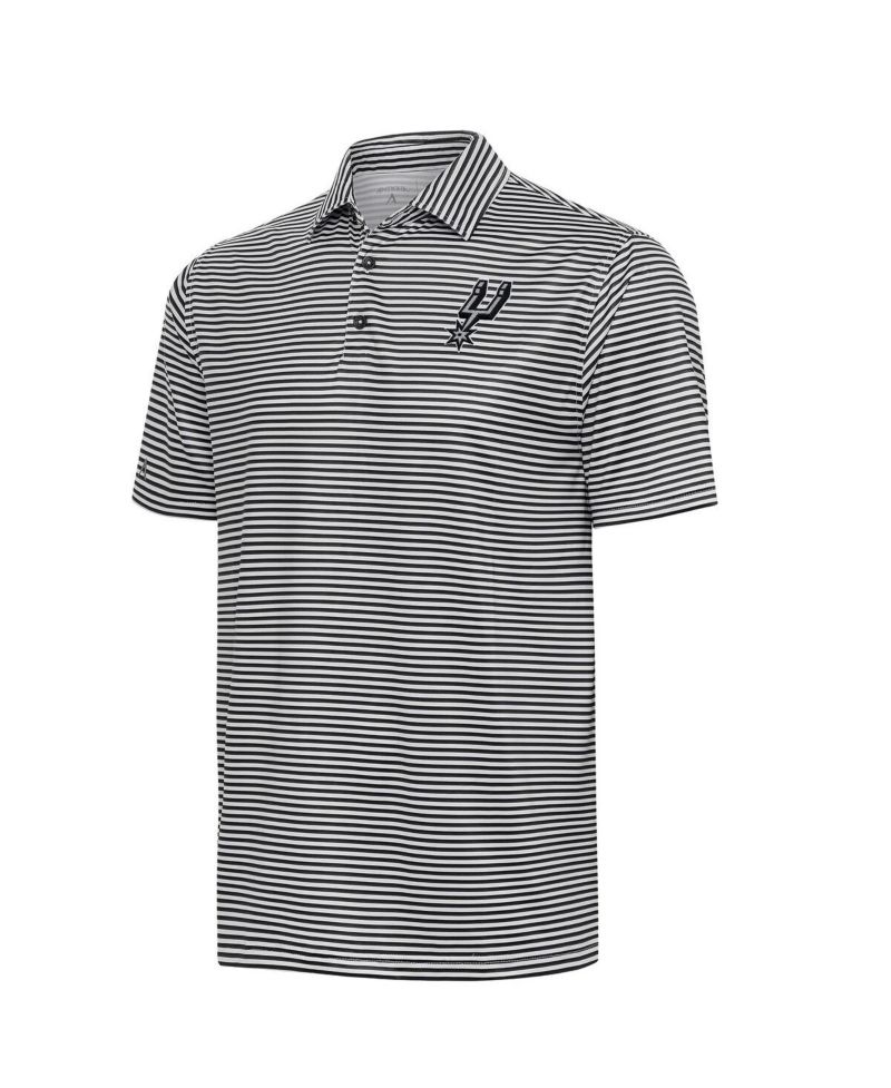 Men's Black San Antonio Spurs Skills Polo Shirt