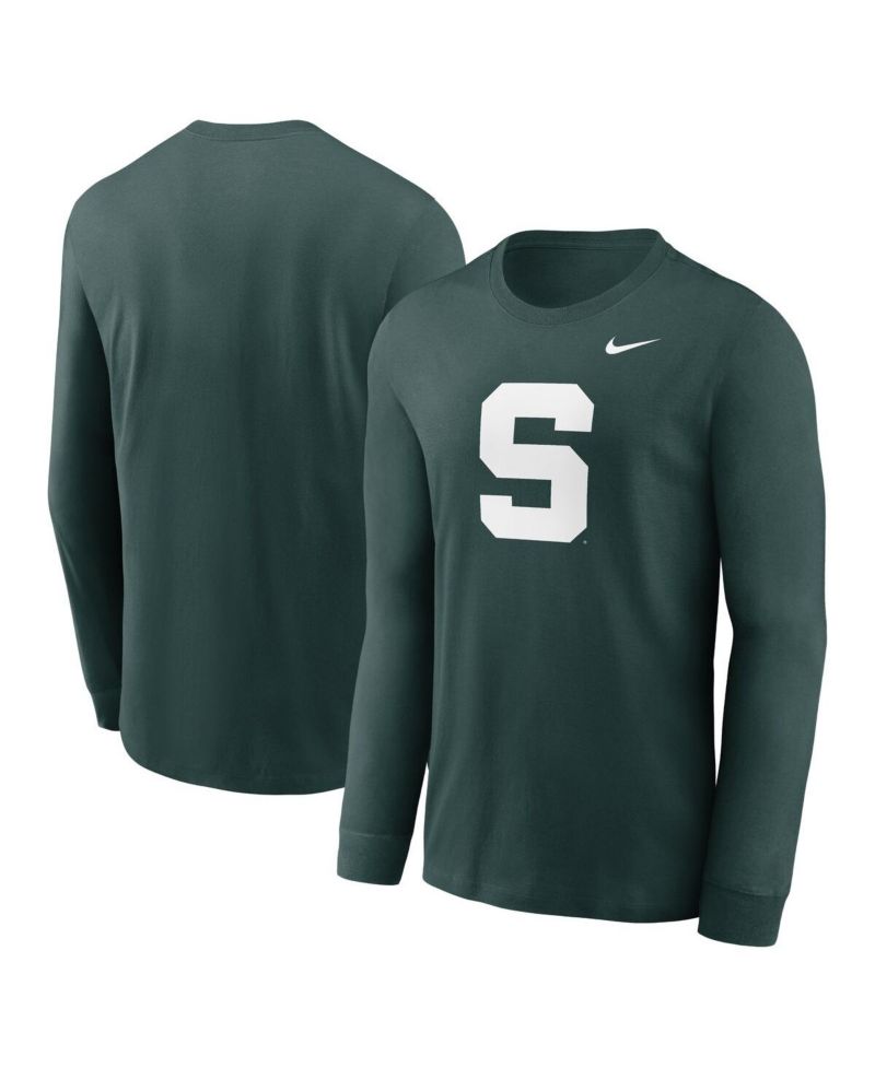Men's Green Michigan State Spartans Alternate Logo Long Sleeve T-Shirt