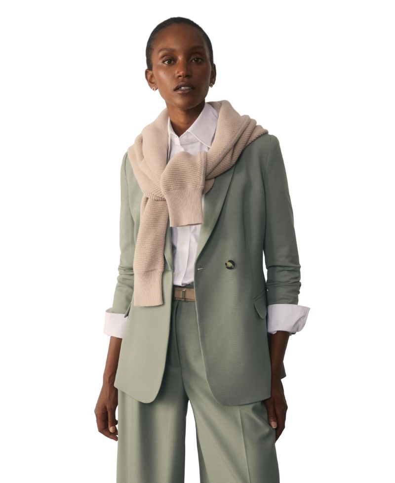 Women's Double-Breasted Stretch Blazer