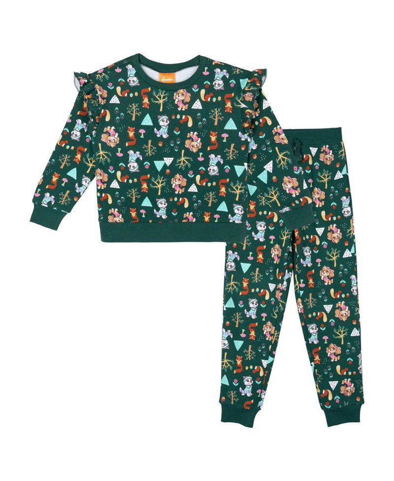 Girls' 4-16 Long Sleeve Fleece-Blend Sweatshirt and Joggers, 2-Piece Set