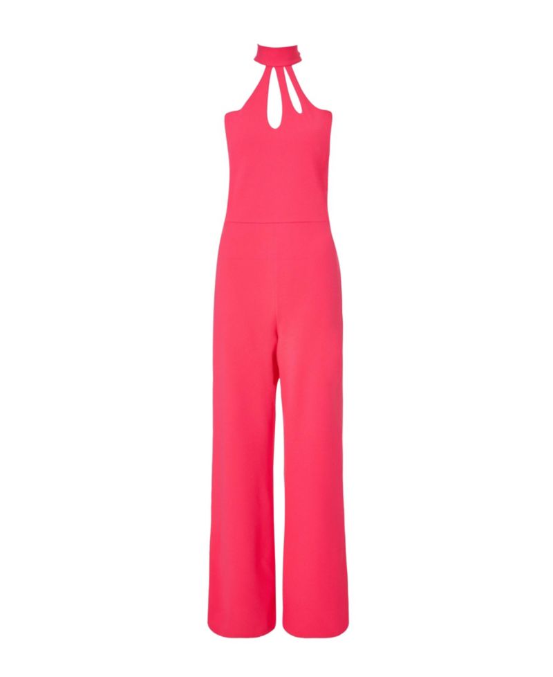 Women's Scuba Crepe Halterneck Jumpsuit
