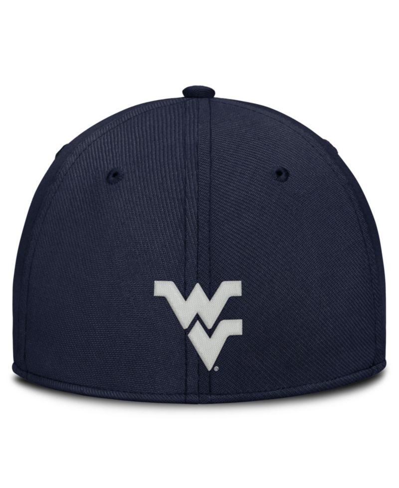 Men's Navy West Virginia Mountaineers Rise On-Field Swoosh Flex Dri-FIT Flex Hat
