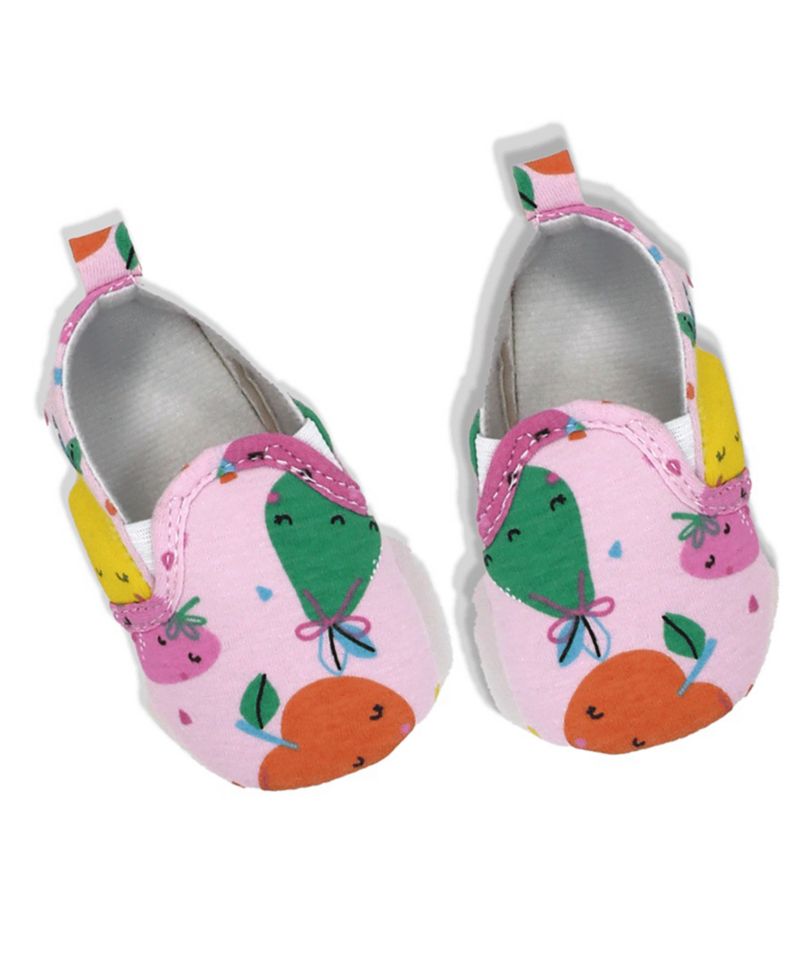 Baby Girls Fruity Short Sleeved Romper and Shoes, 2 Piece Set