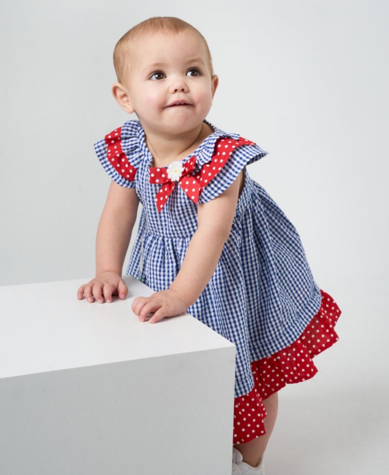 Baby Girls Lady Bug Seersucker Dress