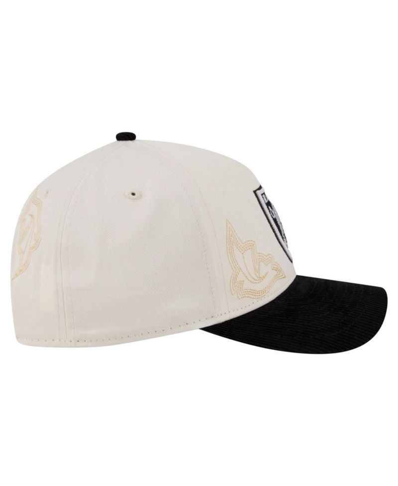 Men's Cream/Black Las Vegas Raiders Western 9FORTY A-Frame Adjustable Hat