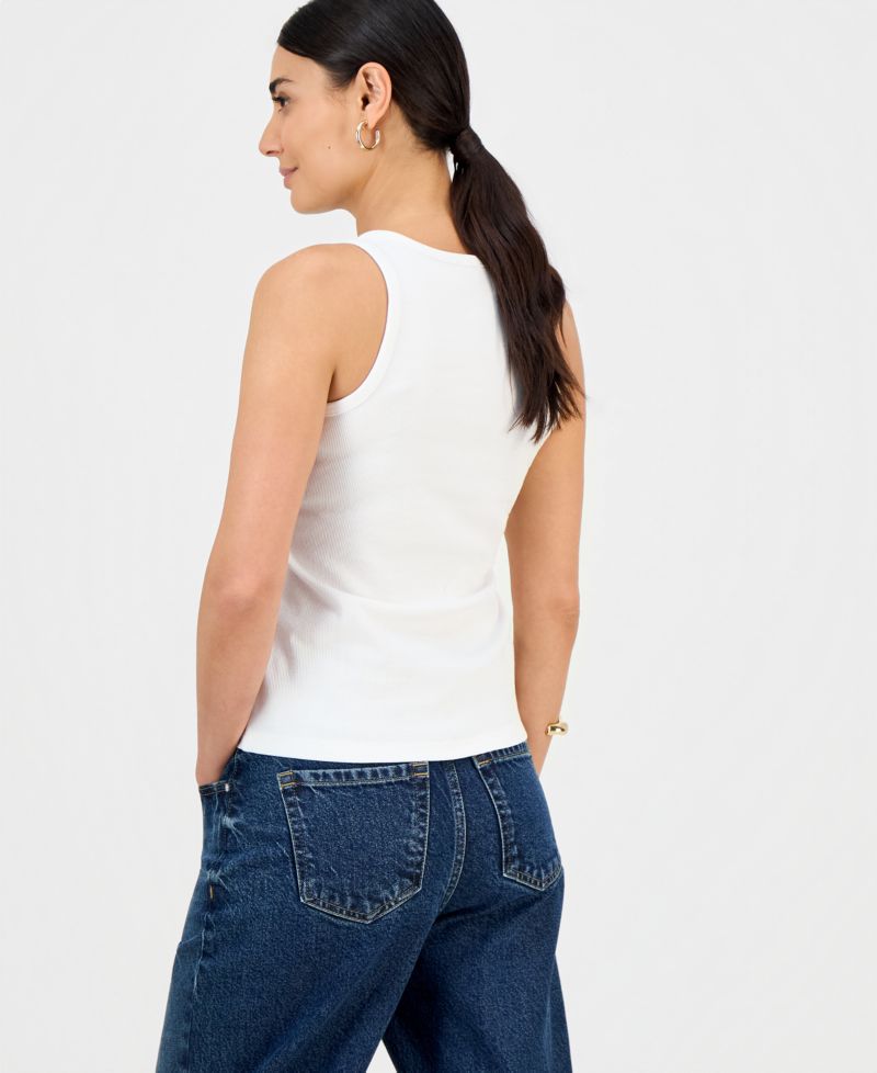 Petite Perfect Rib Hardware Tank Top