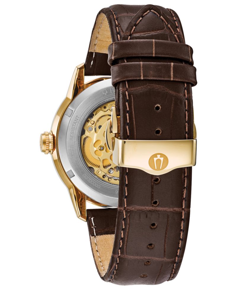 Men's Automatic Sutton Brown Leather Strap Watch 43mm