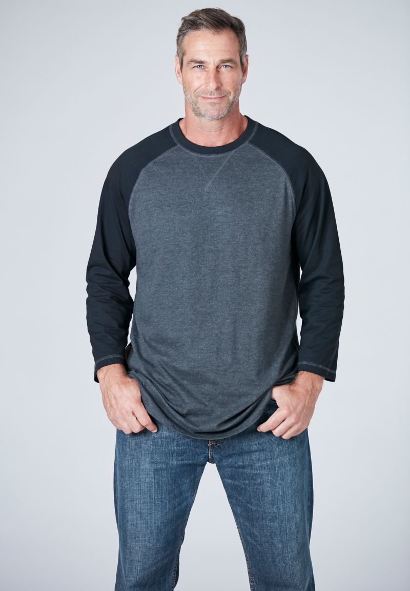 Big & Tall by KingSize Crewneck Raglan Tee