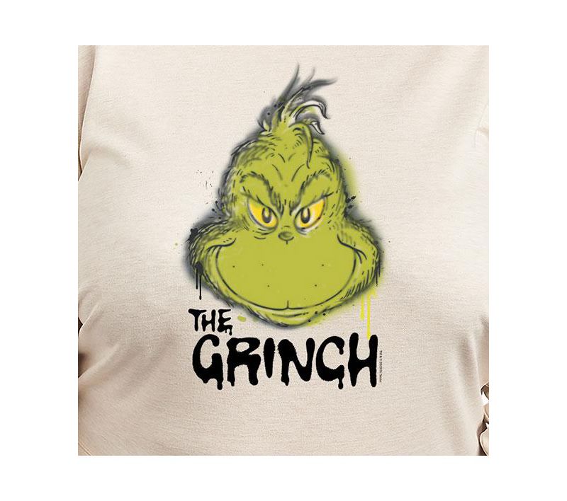 Plus Size Grinch Face Graphic Pullover T-shirt