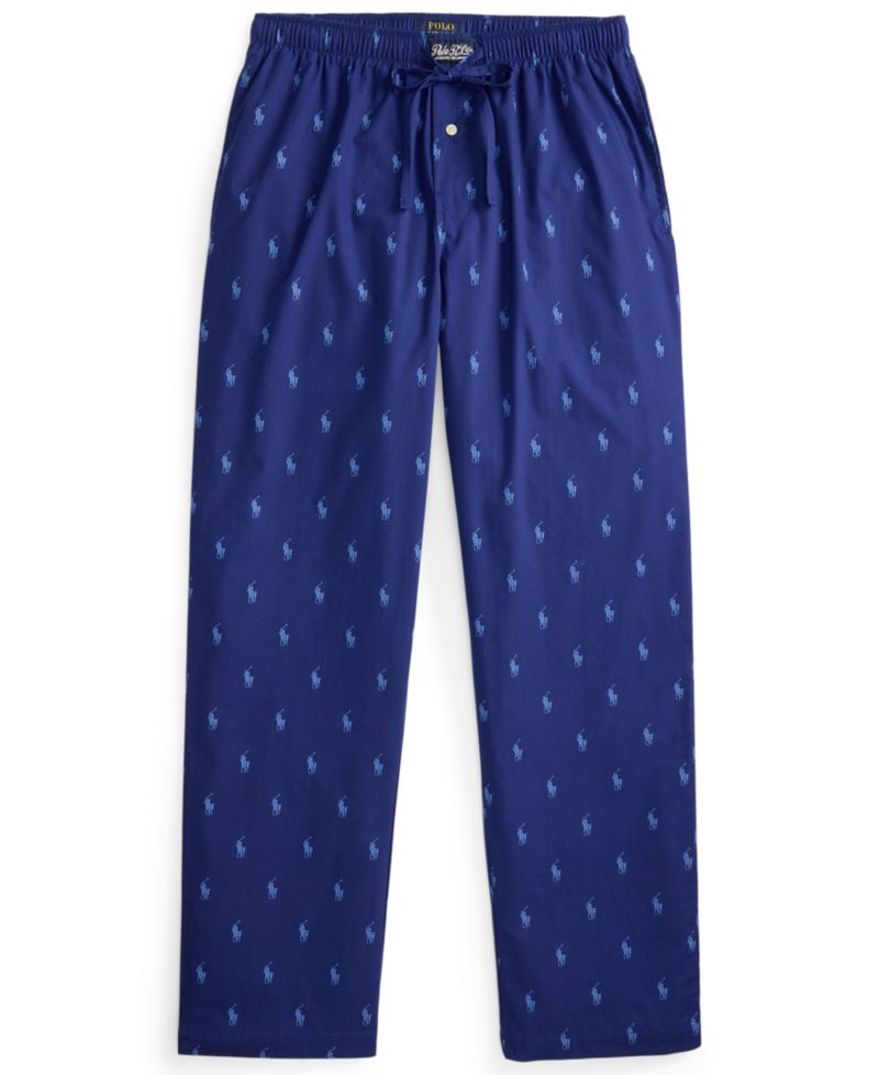 Men's Woven All Over Polo Player Pajama Pants