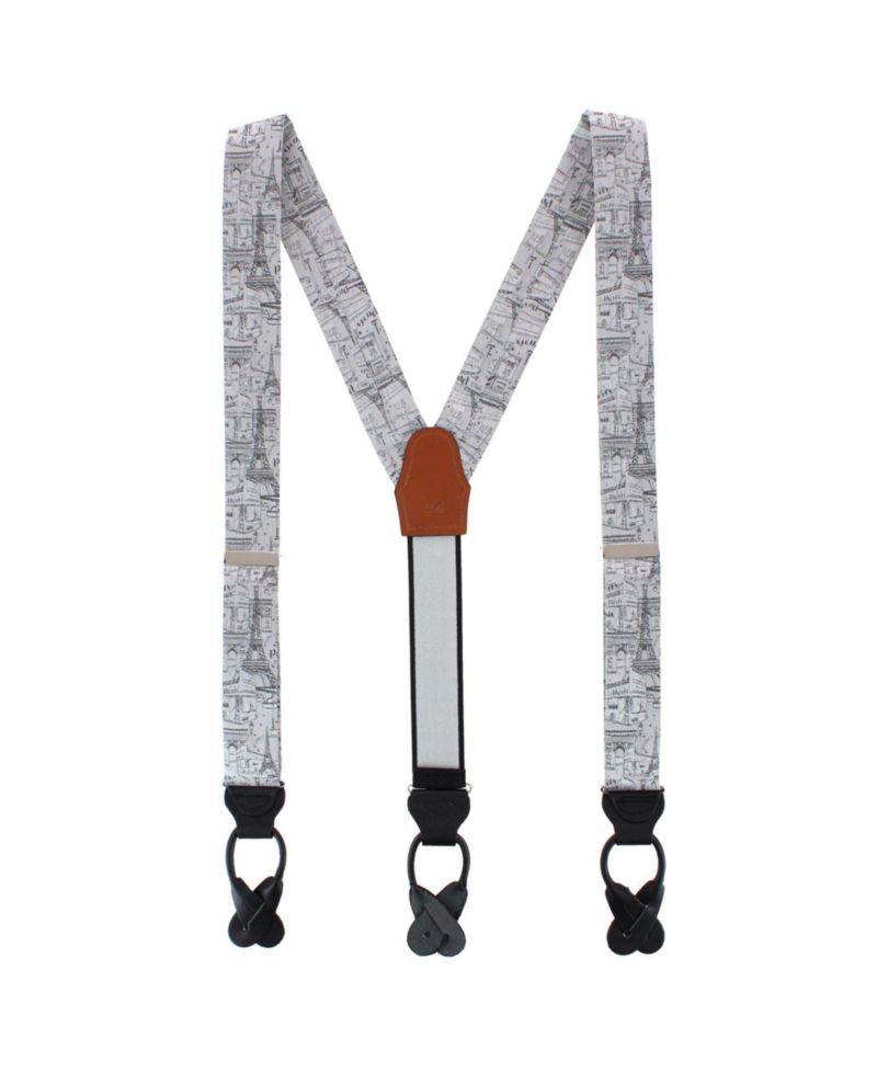Paris Cityscape Escape Silk Novelty Suspenders