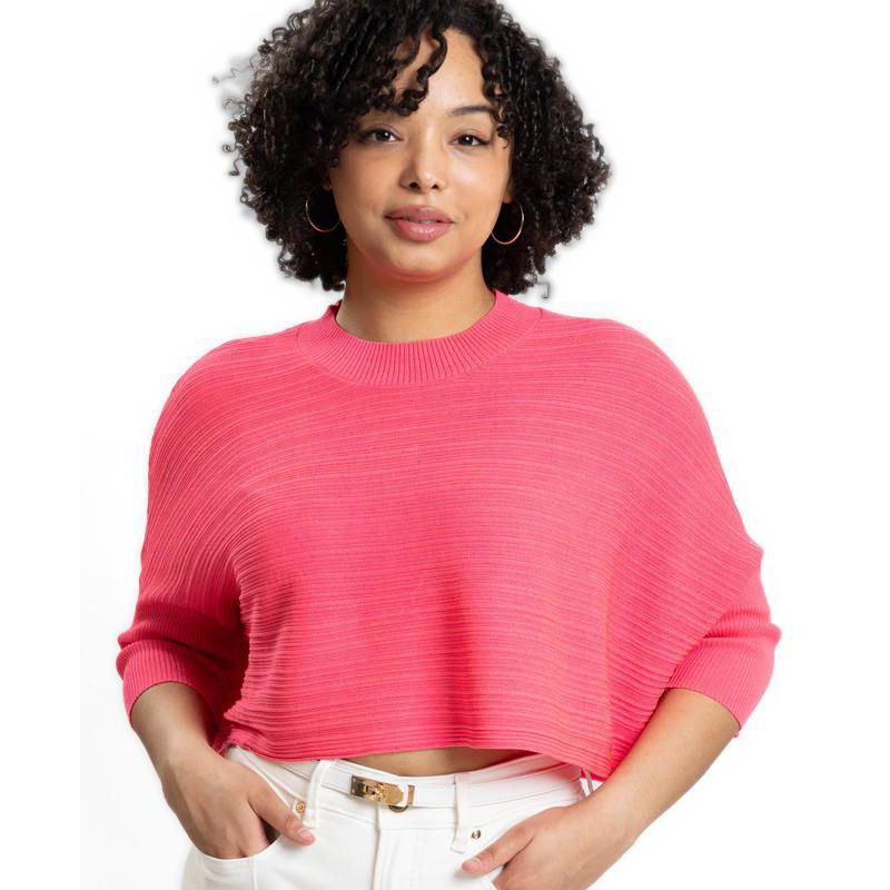 Women's Brooklyn Lightweight Textured Cropped Sweater
