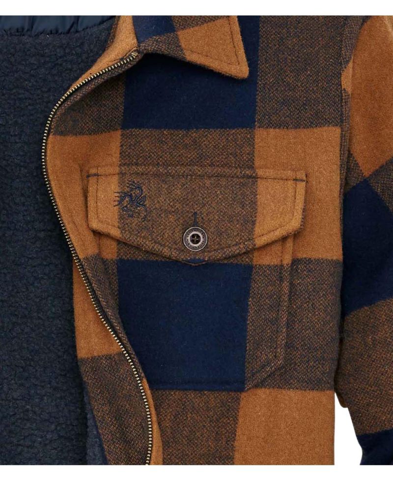 Big & Tall Wool Sherpa Lined Heavyweight Zip Up Coat