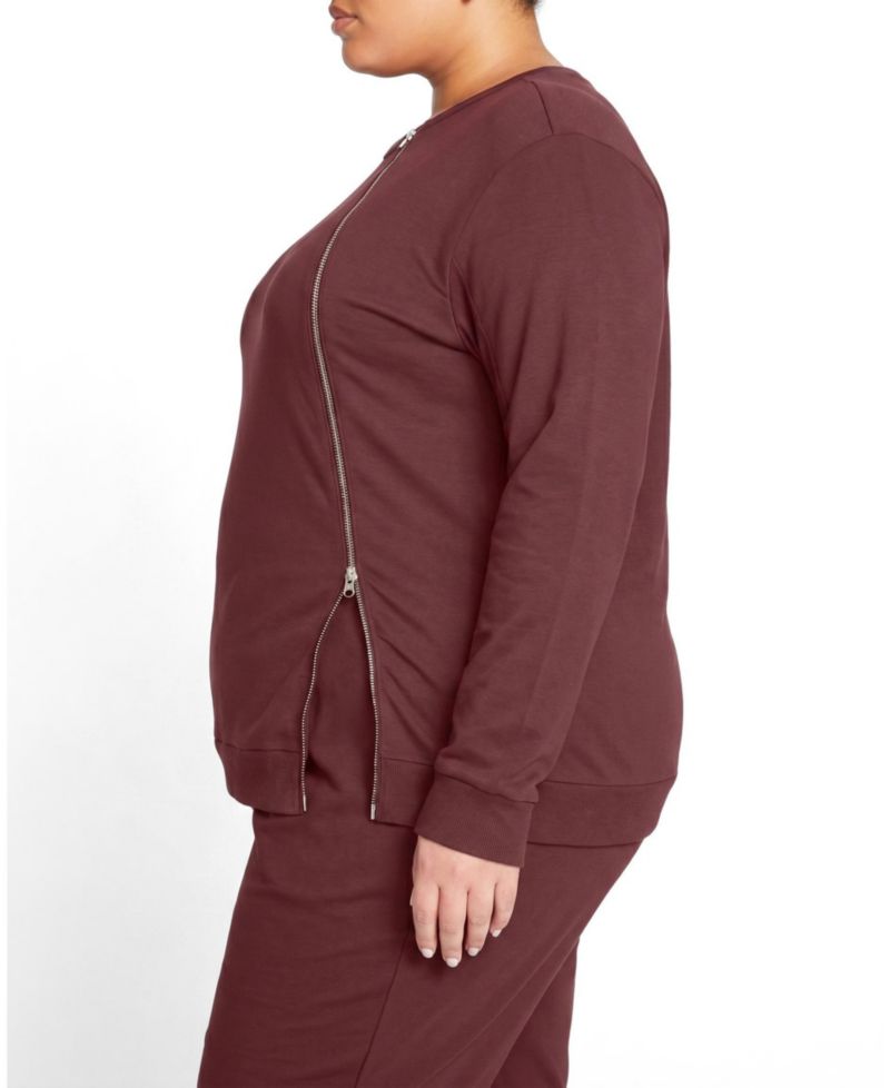 Plus Size Meridien Zip Sweatshirt