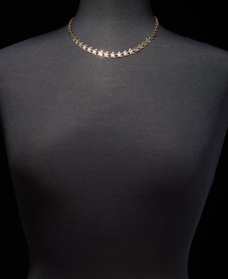 Gold-Tone Butterfly Collar Necklace