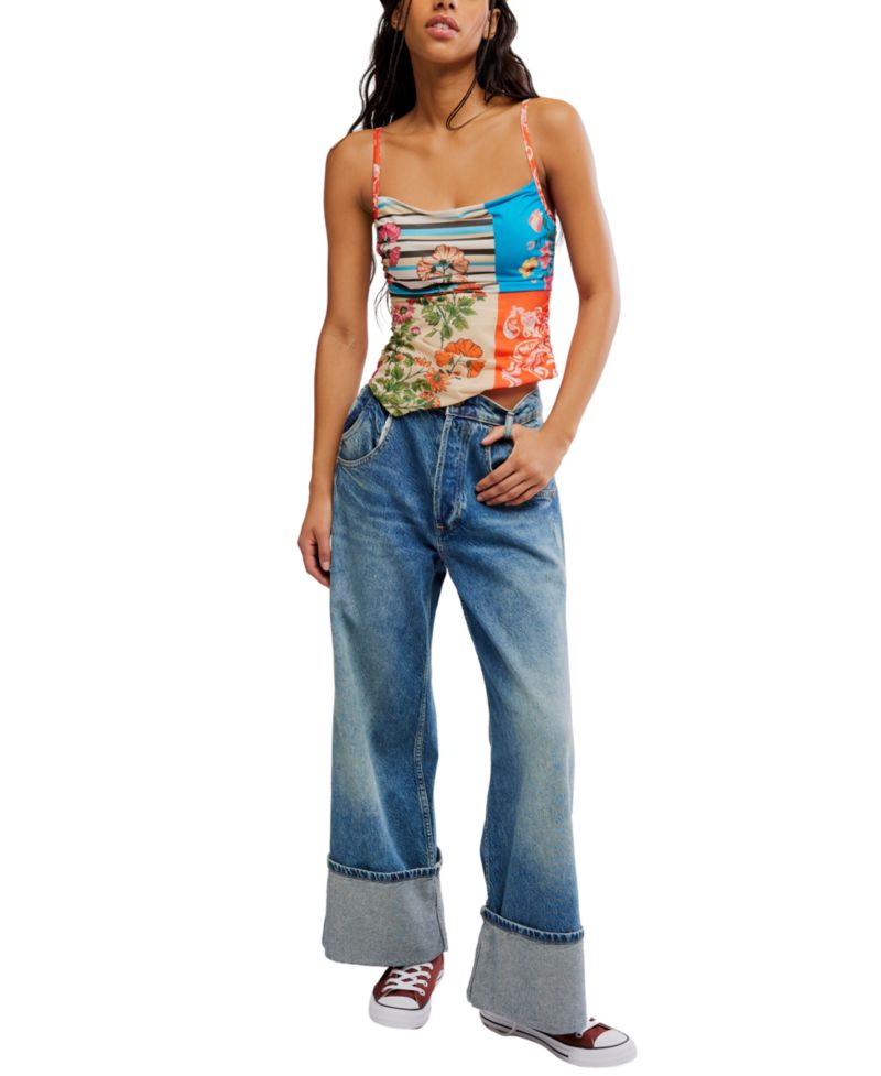 Women's Estella Square Neck Asymmetric Tank Top