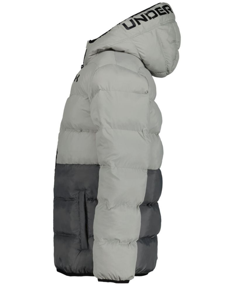 Boys' 8-20 Logo Full-Zip Puffer Hooded Jacket