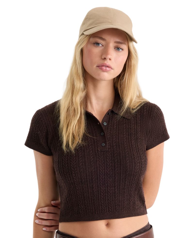 Women's Polo Collar Short-Sleeve Top