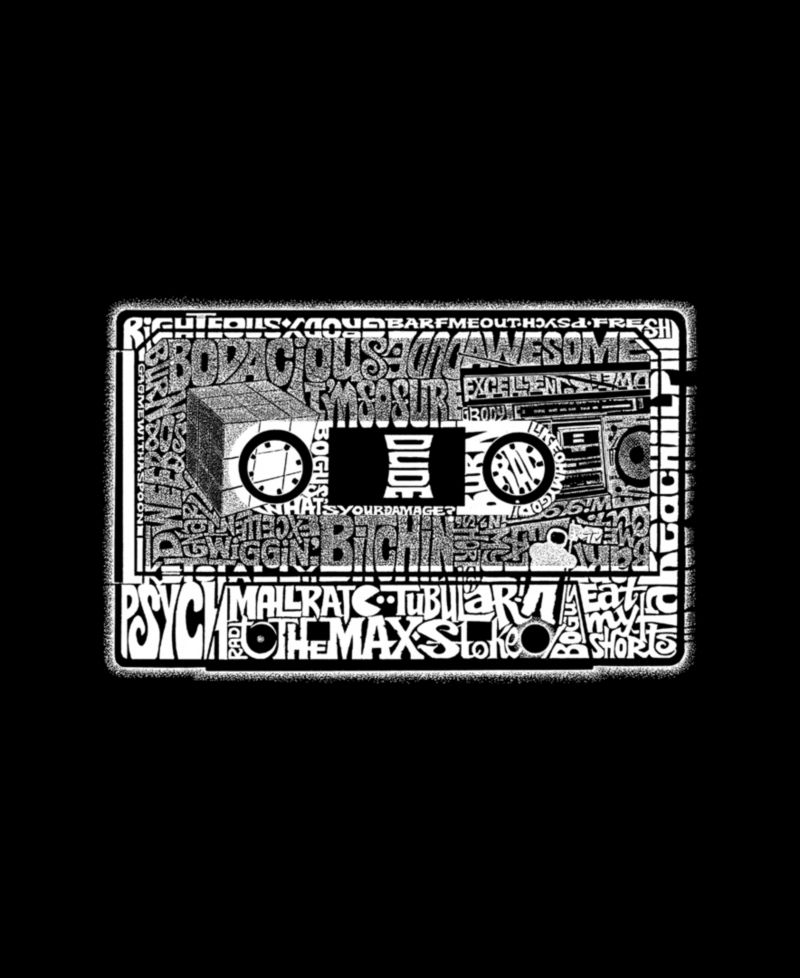 Men's Cassette Tape Design Word Art Tank Top