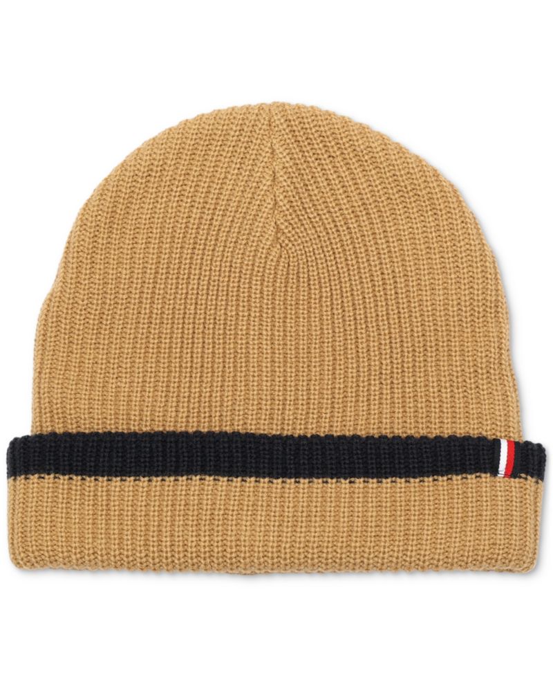 Men's Tipped Ribbed-Knit Beanie