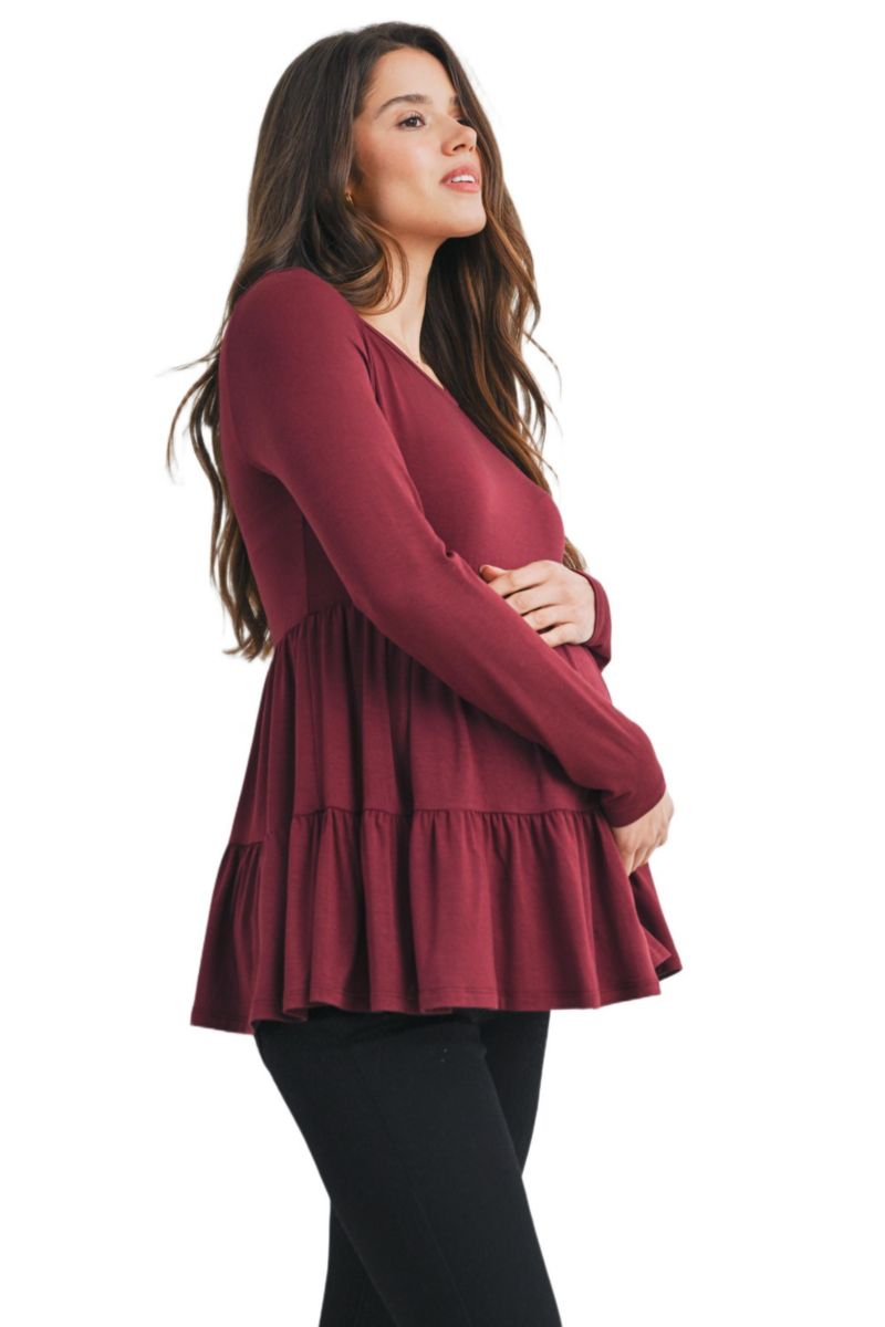Maternity Long Sleeve Empire Waist Top